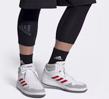 Details for adidas neo gametalker 復古 防滑耐磨 高筒 滑板鞋 男款 白灰紅拼色