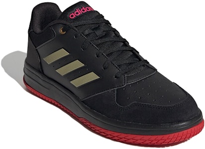 adidas neo 遊戲對談者 低筒 復古籃球鞋 男款 黑金紅 Lookbook adidas neo 遊戲對談者 低筒 復古籃球鞋 男款 黑金紅