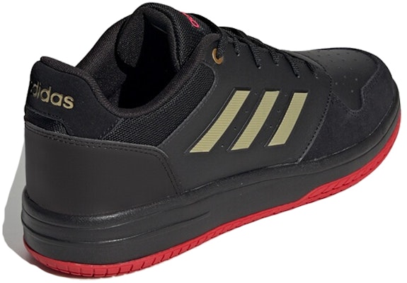 adidas neo 遊戲對談者 低筒 復古籃球鞋 男款 黑金紅 Shop adidas neo 遊戲對談者 低筒 復古籃球鞋 男款 黑金紅