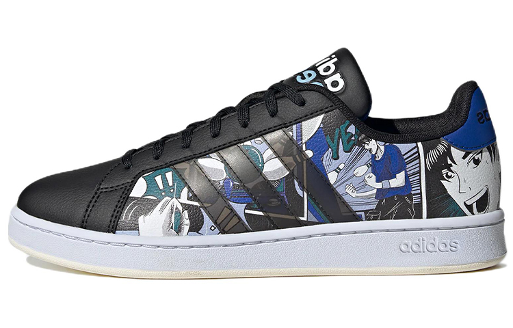 Buy adidas neo GRAND COURT 藝術家 舒適休閒 耐磨 低筒 板鞋 男款 黑藍