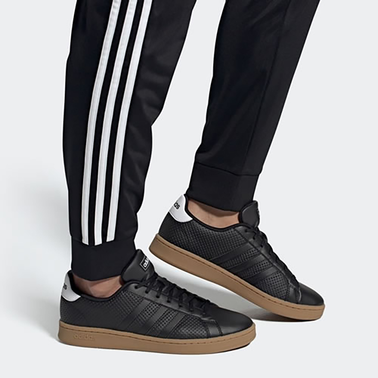 adidas neo Grand Court 'Black White Brown' 圖 7