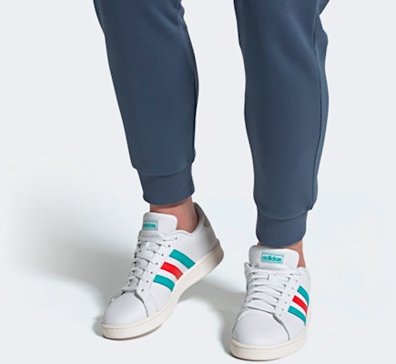 아디다스 네오 그랜드 코트 '흰/녹/빨' EG8145 Sizing 아디다스 네오 그랜드 코트 '흰/녹/빨' EG8145