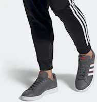 Sizing adidas neo GRAND COURT Base 舒適 耐磨 低筒 滑板鞋 男款 灰白