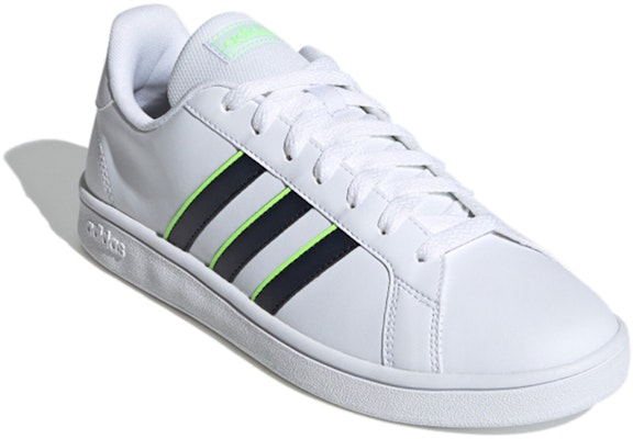 adidas neo Grand Court Base 'White Black Green' FV8472 Lookbook adidas neo Grand Court Base 'White Black Green' FV8472