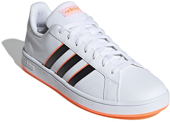 adidas neo Grand Court Base 'White Black Orange' FY8569 Lookbook adidas neo Grand Court Base 'White Black Orange' FY8569