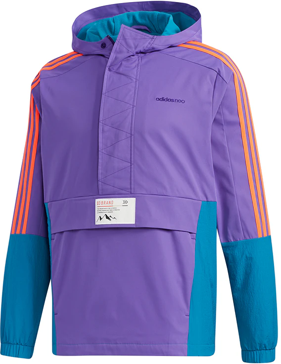 adidas-neo-half-zip-colorblock-windbreaker-jacket-purple-hoodie-gm-2280
