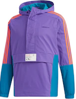 adidas Neo Half-Zip Colorblock Windbreaker Jacket Purple Hoodie GM2280 adidas Neo Half-Zip Colorblock Windbreaker Jacket Purple Hoodie GM2280