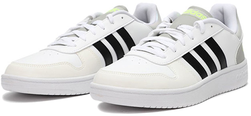adidas neo Hoops 2.0 'White Gray Black' H01207 Lookbook adidas neo Hoops 2.0 'White Gray Black' H01207