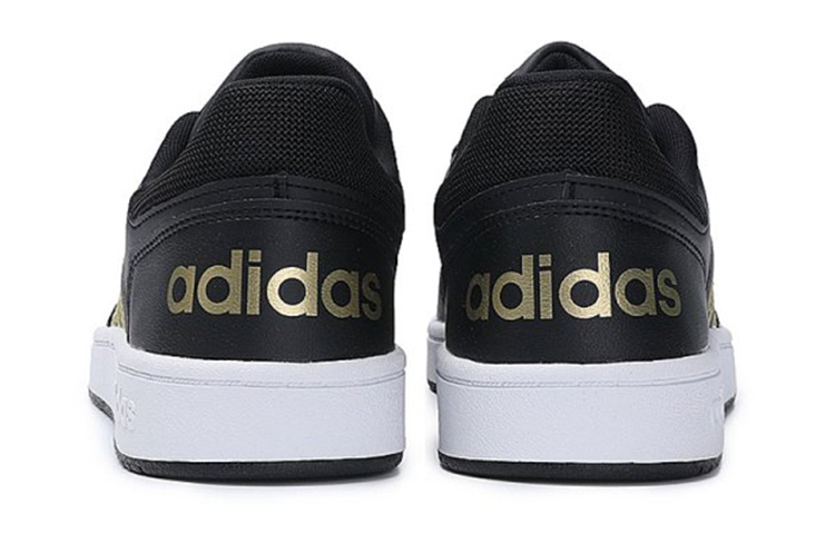 Lookbook adidas neo Hoops 2.0 耐磨防滑 低筒籃球鞋 黑金色