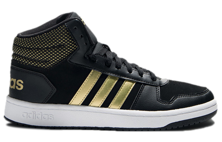 Order 阿迪达斯NEO Hoops 2.0中帮“黑金”篮球鞋 B27833