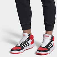 adidas neo Hoops 2.0 Mid 'Hitam Merah' FV2730 Details for adidas neo Hoops 2.0 Mid 'Hitam Merah' FV2730