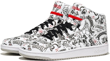 adidas neo Hoops 2.0 Mid 'Negro Blanco' FW8030 Lookbook adidas neo Hoops 2.0 Mid 'Negro Blanco' FW8030