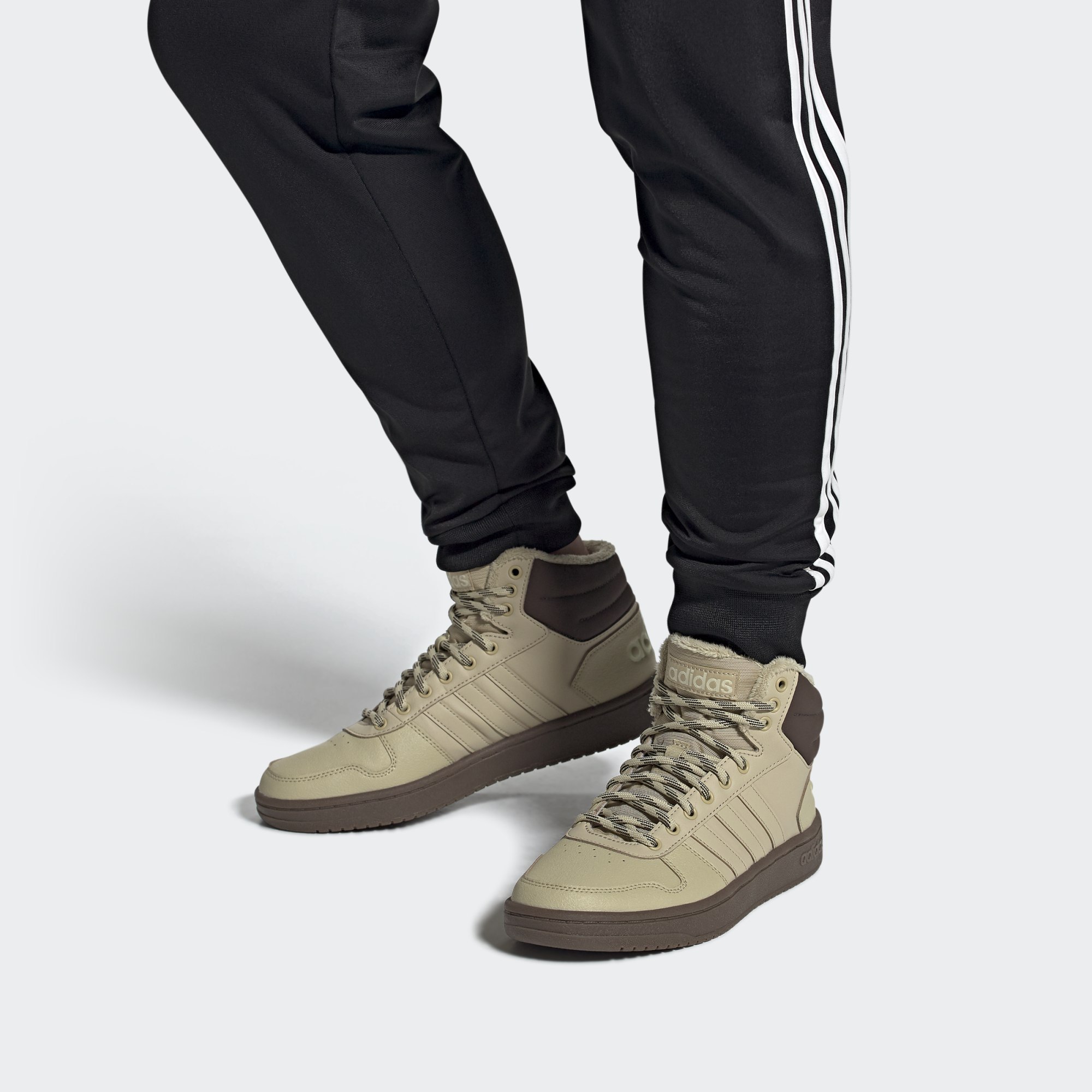 Sizing adidas neo Hoops 2.0 Mid 高筒 籃球鞋 男款 棕色