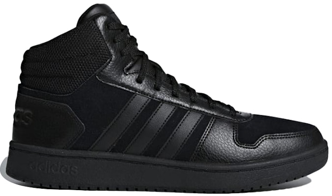 adidas neo Hoops 2.0 Mid 'Triple Black' Hitam Penuh B44649 Order adidas neo Hoops 2.0 Mid 'Triple Black' Hitam Penuh B44649