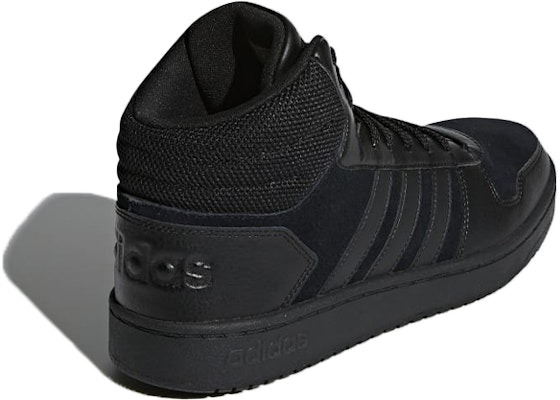adidas neo Hoops 2.0 Mid 'Triple Black' Hitam Penuh B44649 Shop adidas neo Hoops 2.0 Mid 'Triple Black' Hitam Penuh B44649