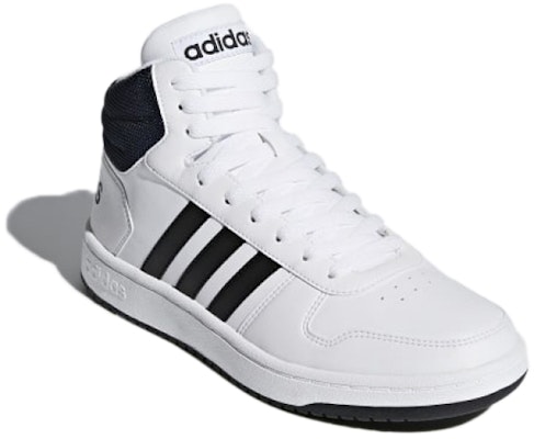 adidas NEO Hoops 2.0 Mid 'White Black' DB0080 Lookbook adidas NEO Hoops 2.0 Mid 'White Black' DB0080