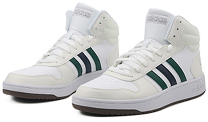 adidas neo Hoops 2.0 Mid 'White Green' FW9348 Lookbook adidas neo Hoops 2.0 Mid 'White Green' FW9348