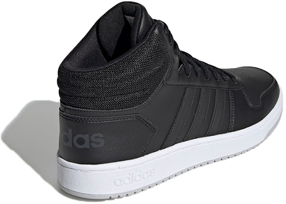 adidas neo Hoops 2.0 Mid 高筒 復古籃球鞋 男款 黑灰 Shop adidas neo Hoops 2.0 Mid 高筒 復古籃球鞋 男款 黑灰