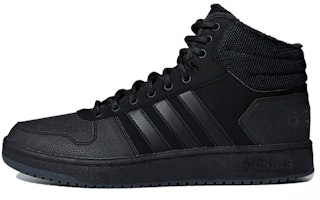 adidas neo Hoops 2.0 Mid Tumbled Stripes 'Triple Black' B44621 adidas neo Hoops 2.0 Mid Tumbled Stripes 'Triple Black' B44621