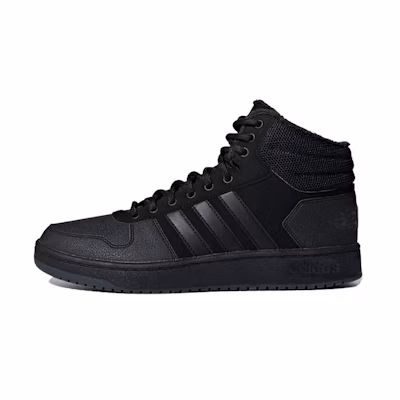 adidas neo Hoops 2.0 Mid Tumbled Stripes 'Triple Black'