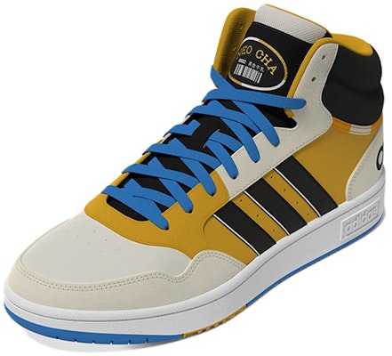 adidas neo Hoops 3.0 MID 'Creamwhite Yellow Blue' FZ6570 Lookbook adidas neo Hoops 3.0 MID 'Creamwhite Yellow Blue' FZ6570