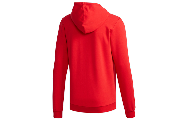 Lookbook 阿迪达斯NEO复古印花红色连帽衫休闲卫衣 EA3525