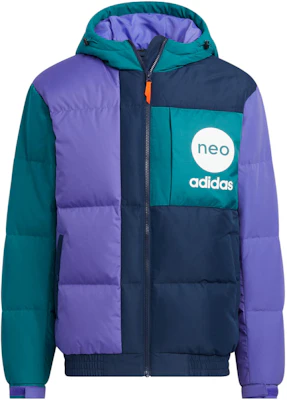 adidas NEO Logo Zip-Up Puffer Jacket Unisex Purple. HN4781 Order adidas NEO Logo Zip-Up Puffer Jacket Unisex Purple. HN4781
