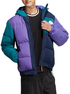 adidas NEO Logo Zip-Up Puffer Jacket Unisex Purple. HN4781 Lookbook adidas NEO Logo Zip-Up Puffer Jacket Unisex Purple. HN4781