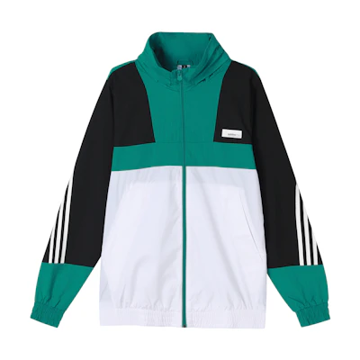 adidas Neo M SS WRMLN WB Jacket White Green Colorblock Sportswear GE5499