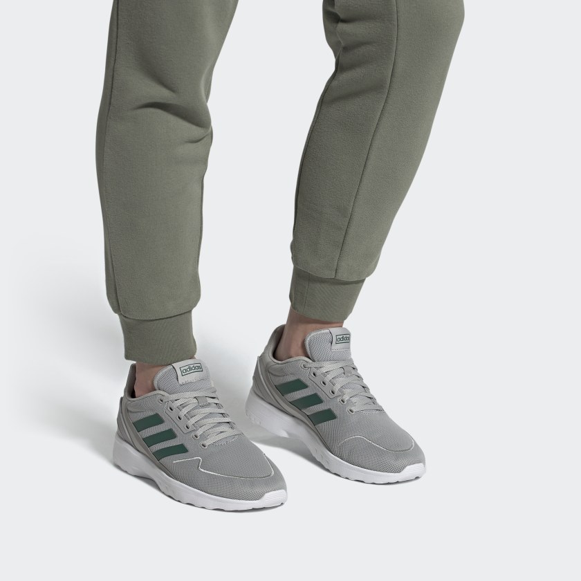 Sizing adidas neo Nebzed 舒適耐磨跑步鞋 灰藍