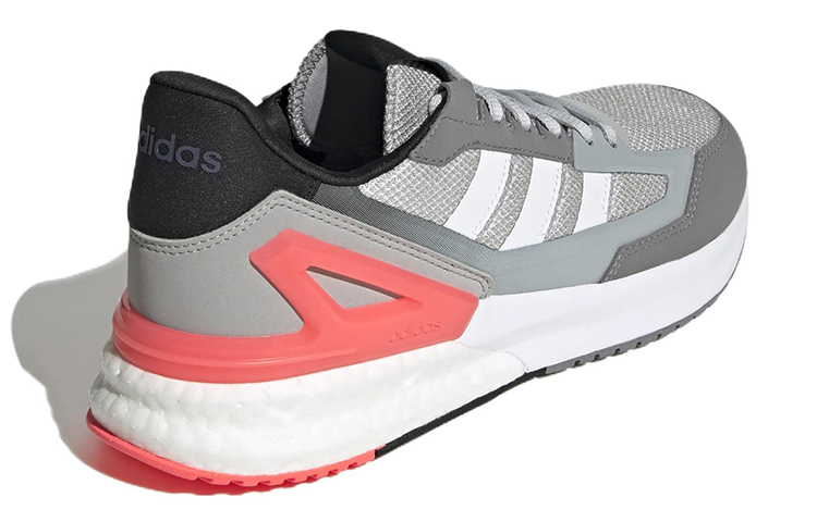 Shop adidas neo Nebzed Super Boost 舒適運動休閒鞋 灰粉