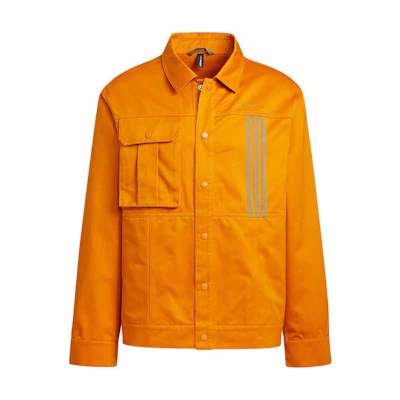 adidas NEO Orange Striped Logo Casual Utility Jacket HG9050