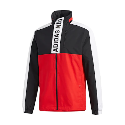 adidas NEO Retro Colorblock Zip-Up Track Jacket Red for Men GQ3281