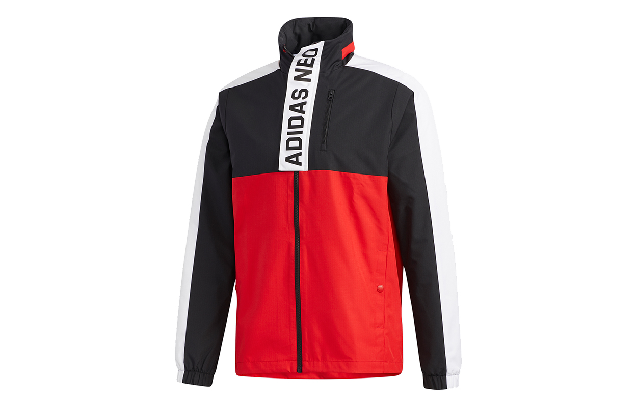 adidas NEO Retro Colorblock Zip-Up Track Jacket Red for Men GQ3281 圖 2