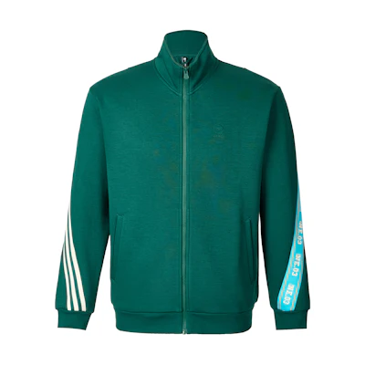 adidas Neo Retro Striped Colorblock Jacket Green Long Sleeve Outerwear IK7610