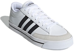 adidas neo Retrovulc 耐磨 低筒 滑板鞋 男款 白黑拼色 Lookbook adidas neo Retrovulc 耐磨 低筒 滑板鞋 男款 白黑拼色