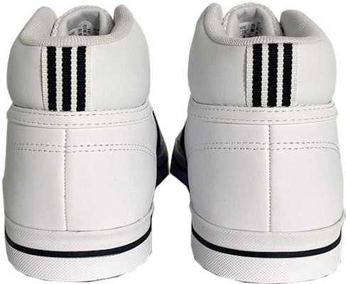 adidas neo Retrovulc Mid 耐磨減震 中筒 運動鞋 男款 閃亮白色 Shop adidas neo Retrovulc Mid 耐磨減震 中筒 運動鞋 男款 閃亮白色