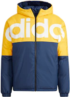 adidas Neo Reversible Puffer Jacket Gold Hooded Winter Coat. H45285 adidas Neo Reversible Puffer Jacket Gold Hooded Winter Coat. H45285