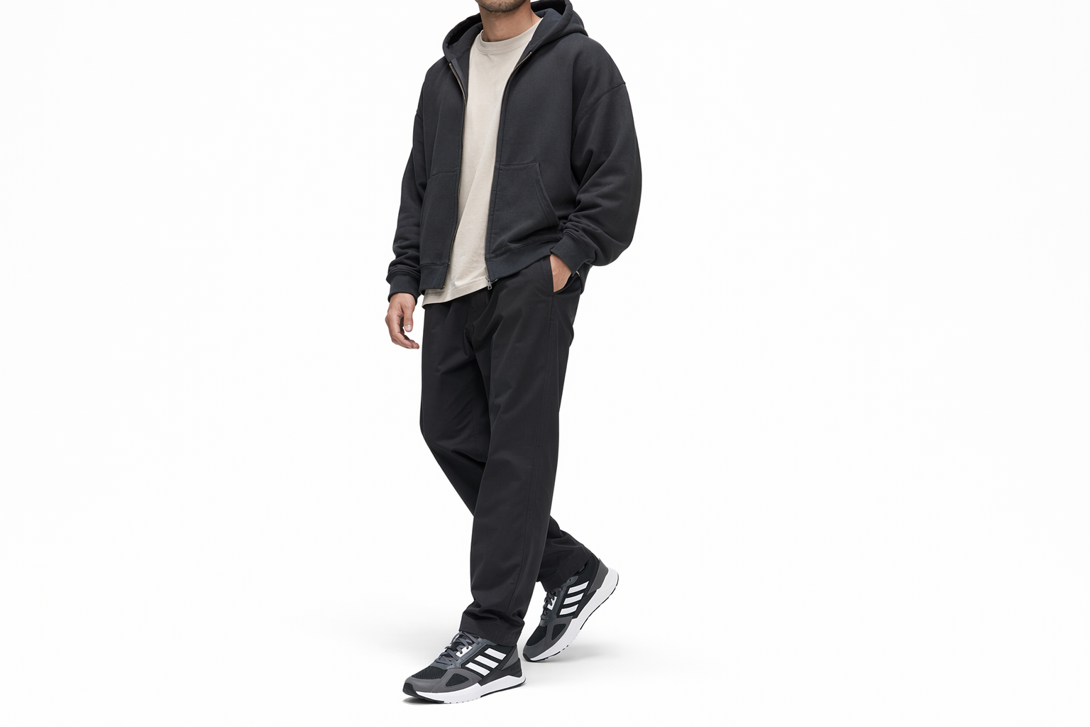 Order 阿迪达斯NEO Run80s '黑灰白' BB7435