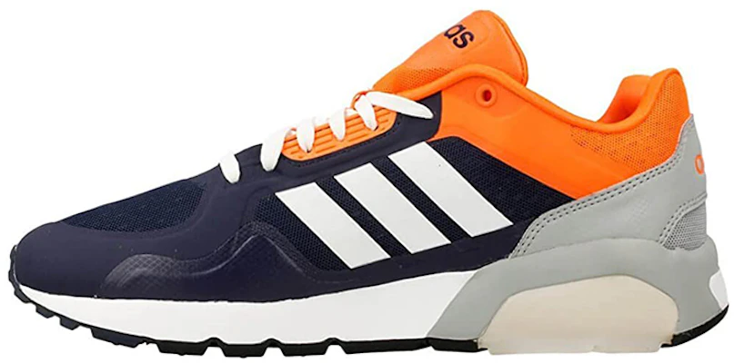 adidas neo Run9tis TM 舒適透氣 低筒運動跑步鞋 藍白橙拼接 Buy adidas neo Run9tis TM 舒適透氣 低筒運動跑步鞋 藍白橙拼接