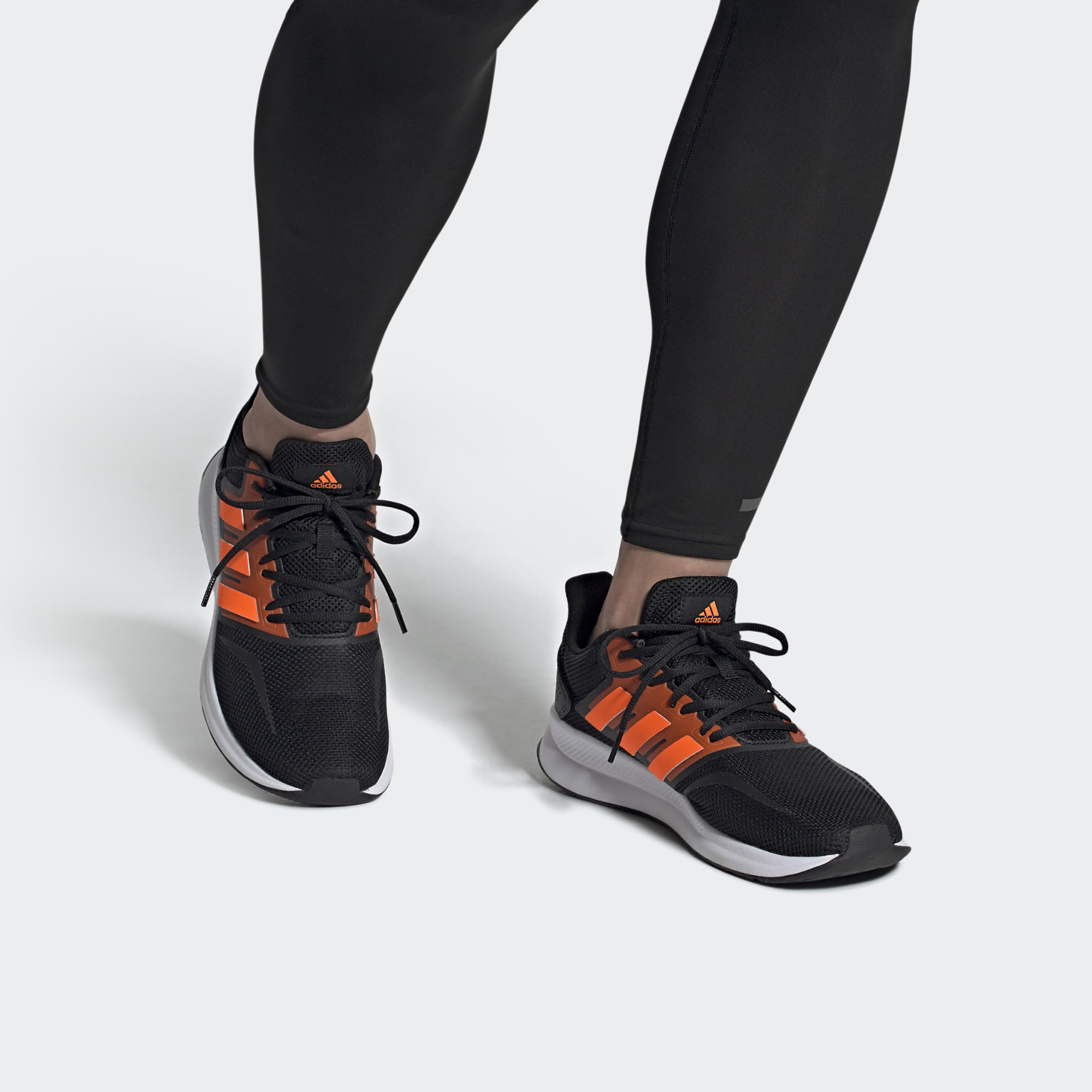 adidas neo Runfalcon Black/Orange 圖 7