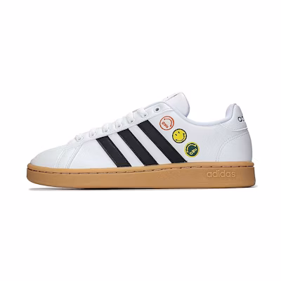 adidas neo Smiley adidas neo Grand Court 'Black White'