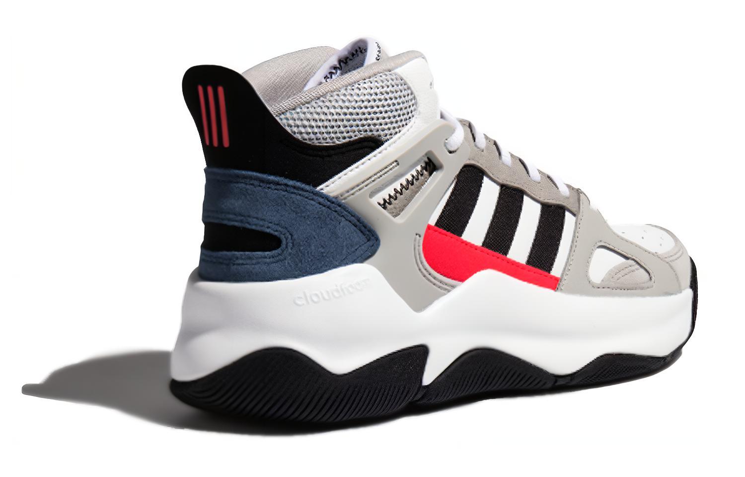 Shop adidas neo 中筒 復古籃球鞋 男款 灰黑紅