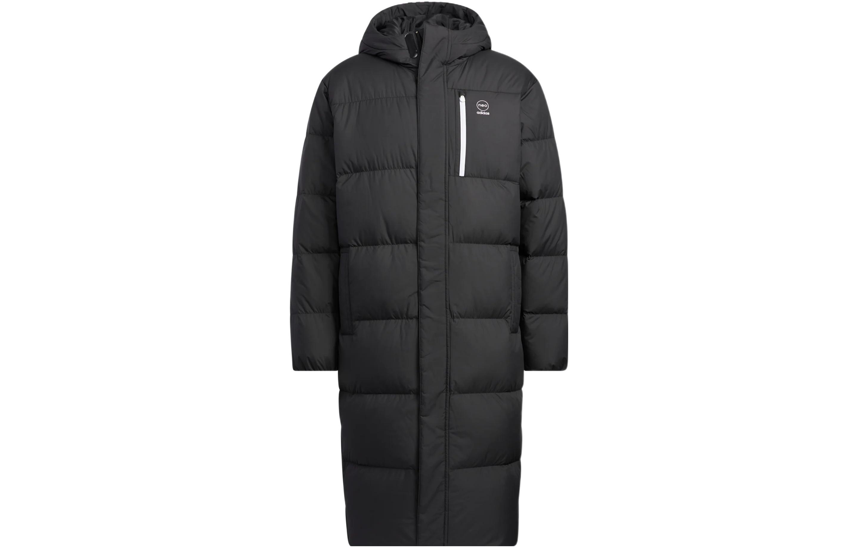 Order adidas Neo Unisex Black Logo Printed Zip-Up Puffer Jacket. HN4786