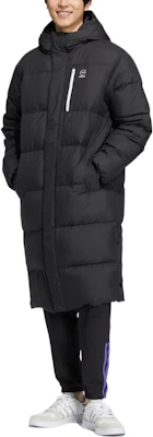 adidas Neo Unisex Black Logo Printed Zip-Up Puffer Jacket. HN4786 Lookbook adidas Neo Unisex Black Logo Printed Zip-Up Puffer Jacket. HN4786