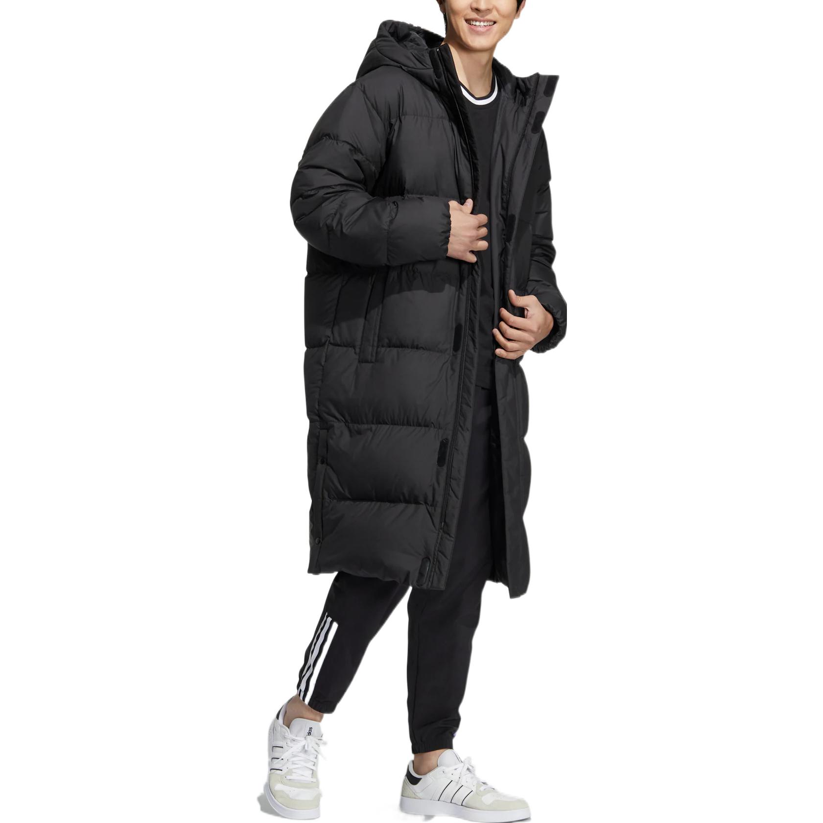 Shop adidas Neo Unisex Black Logo Printed Zip-Up Puffer Jacket. HN4786