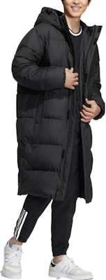 adidas Neo Unisex Black Logo Printed Zip-Up Puffer Jacket. HN4786 Shop adidas Neo Unisex Black Logo Printed Zip-Up Puffer Jacket. HN4786