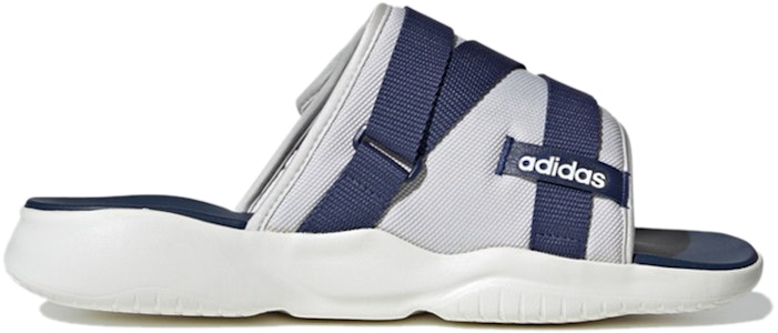 adidas neo Utx涼鞋 耐磨防滑 一字式平底運動拖鞋 男女款 藍灰 Order adidas neo Utx涼鞋 耐磨防滑 一字式平底運動拖鞋 男女款 藍灰