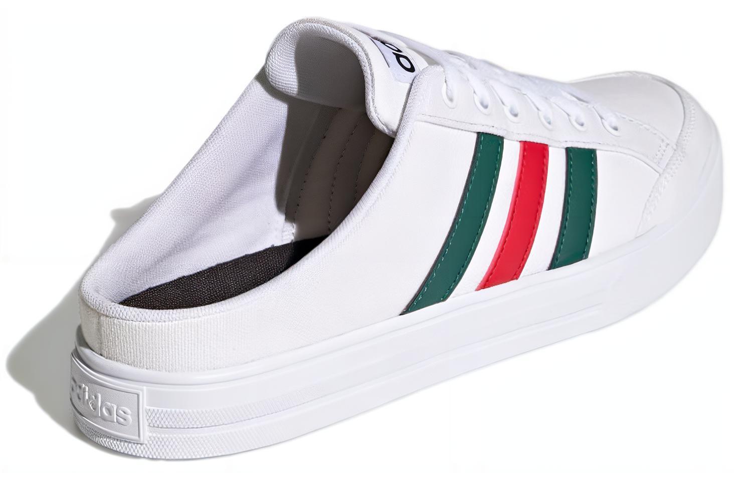 Shop adidas neo Vs Set 拖鞋 白綠紅