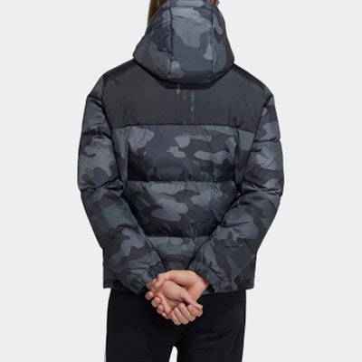 adidas Neo 冬季黑色迷彩全拉鍊短版羽絨外套 H45239 Shop adidas Neo 冬季黑色迷彩全拉鍊短版羽絨外套 H45239